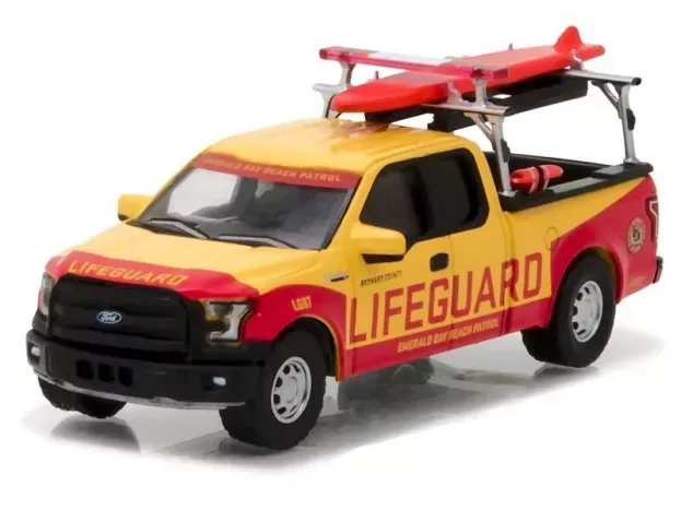 Greenlight Ford F-150 Pick-up Emerald Lifeguard Bay Beach Patrol 2016 Baywatch 1:64 44760F