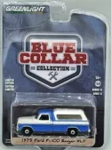 1/64 gl35260b Greenlight 1975 Ford F-100 Ranger XLT Blue Collar 1:64