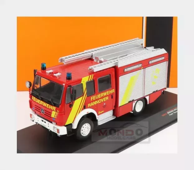IXO Models Mercedes Lf16 12 Duoble Cabine Truck Feuerwehr Hannover 1995 1:43 TRF021S