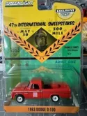 1:64 Greenlight 1963 Dodge D-100 Indy 500 Official Truck Hobby Exclusive #30402