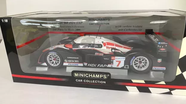 Minichamps Peugeot 908 Hdi N 7 2nd Le Mans 2008 Gene Minassian Villeneuve 1:18 150081207