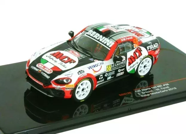 IXO Models Fiat 124 Abarth Rgt Team Mcf Safety Belts N 56 Rally Montecarlo 2019 E.brazzolli M.fenoli 1:43 RAM720