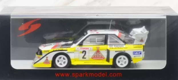 Spark Audi Quattro Sport S1 N 2 Rally Montecarlo 1986 W.rohrl C.geistdorfer 1:43 S5190