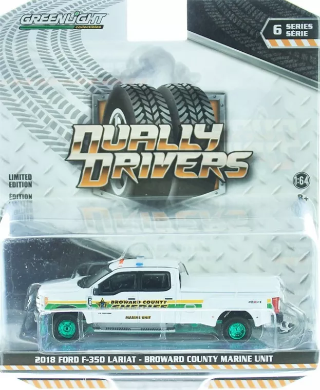 Greenlight Ford F-350 Lariat Pick-up Double Cabine Police Sheriff County Marine Unit 2018 1:64 46060C