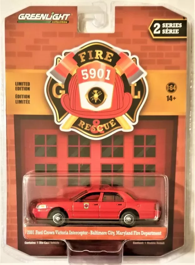 Greenlight Ford Crown Victoria Maryland Fire Engine 2001 1:64 67020E