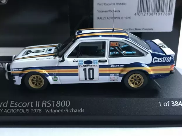 Minichamps Ford Escort Mkii Rs1800 N 10 Winner Acropolis Rally 1980 A.vatanen D.richards 1:43 400808410
