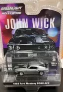 1:64 Car Greenlight Hollywood John Wick 1969 Ford Mustang Boss 429 Silver 44780E