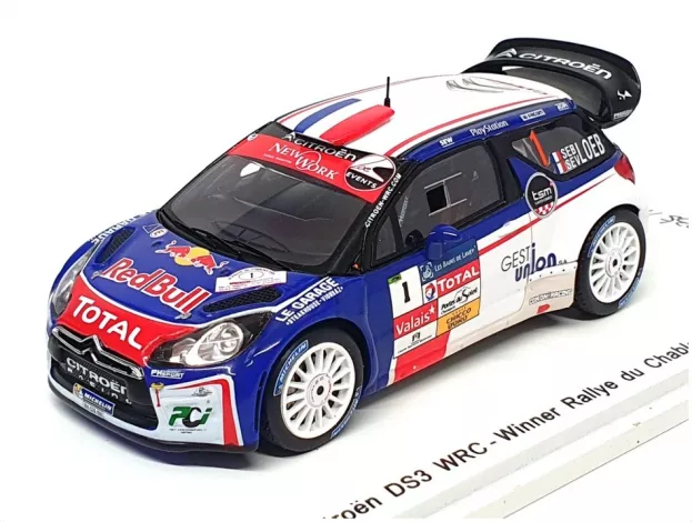 Spark Citroen Ds3 Wrc Red Bull N 1 Winner Rally Du Chablais 2013 Sabastian Loeb Severine Loeb 1:43 SF068