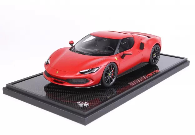 BBR Ferrari 296 Gtb Hybrid 830hp V6 2021 Con Vetrina With Showcase 1:18 P18210F1-75-VET