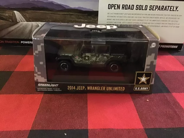 Greenlight Jeep Wrangler Unlimited Usa Army Hard-top 2014 1:43 86068