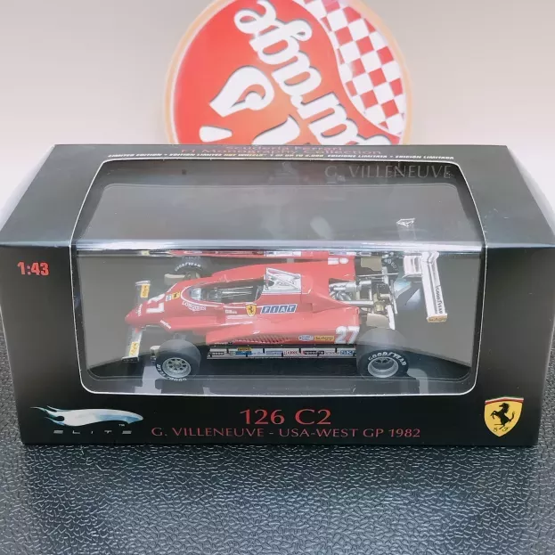 Hot Wheels Ferrari F1 126c2 N 27 Usa Gp 1982 Gilles Villeneuve 1:43 T6268