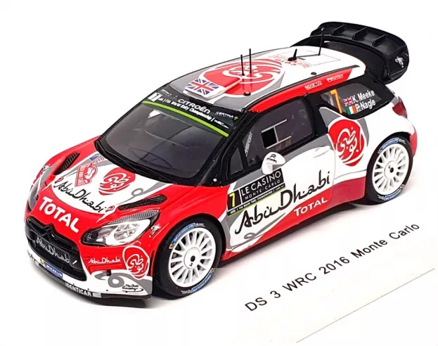 Spark Citroen Ds3 Wrc N 7 Rally Montecarlo 2016 K.meeke P.nagle 1:43 S4968
