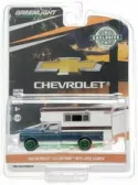 Greenlight 1/64 1969 Chevy C10 Cheyenne with Large Camper Car Model #30121 chase