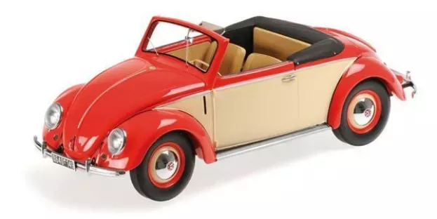 Minichamps Volkswagen Beetle 1200 Cabriolet Hebmueller 1949 1:18 107054231