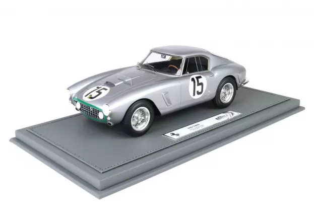 BBR Ferrari 250 Gt Swb 3.0l V12 Team A.g. Whitehead N 15 24h Le Mans 1960 Graham Whitehead Henry Taylor Con Vetrina With Showcase 1:18 BBR1861B-VET