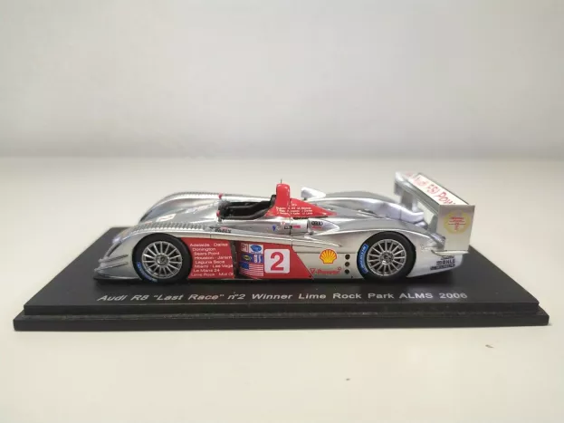 Spark Audi R8 Last Race N 2 Winner Lime Rock Park Alms 2006 R.capello A.mcnish 1:43 S0677