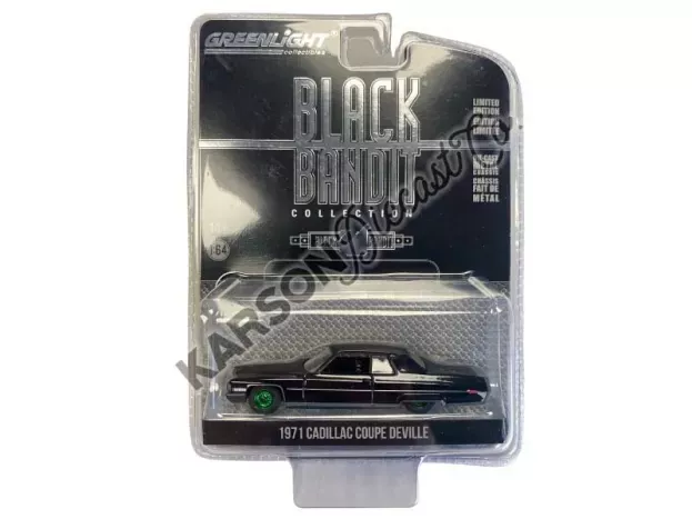 Greenlight Cadillac Coupe Deville 1971 Black Bandit 1:64 28130A