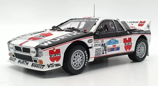 Kyosho Lancia 037 N 24 Winner Rally Sicilia 67th Targa Florio 1983 G.f.cunico E.bartolich 1:18 08302H
