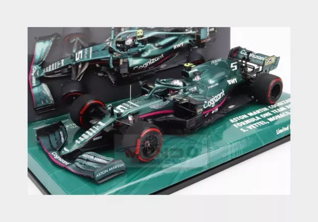 Minichamps Aston Martin F1 Amr21 Mercedes M12 Eq Power+ Team Cognizant Formula One N 5 5th Monaco Gp 2021 Sebastian Vettel 1:43 447210605