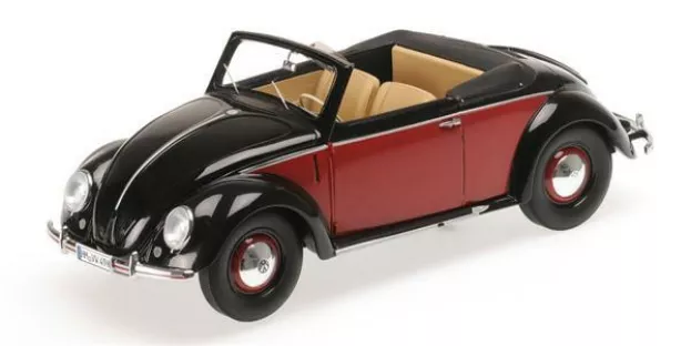 Minichamps Volkswagen Beetle 1200 Cabriolet Hebmueller 1949 1:18 107054230