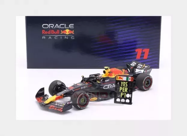 Minichamps Red Bull F1 Rb19 Team Oracle Red Bull Racing N 11 Winner Saudi Arabian Gp With Pit Board 2023 Sergio Perez 1:18 113230111