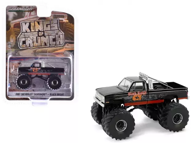Greenlight Chevrolet Silverado Pick-up Monster Truck Black Knight 1987 1:64 49150C