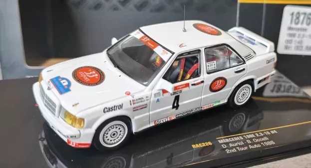 IXO Models Mercedes 190e 2.3 16v N 4 2nd Tour Auto 1986 D.auriol B.occelli 1:43 RAC226