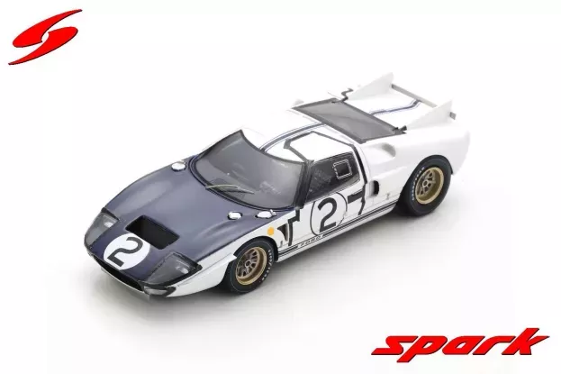 Spark Ford Gt40 Mkii 7.0l V8 Team Shelby American Inc. N 2 24h Le Mans 1965 P.hill C.amon 1:43 S4533