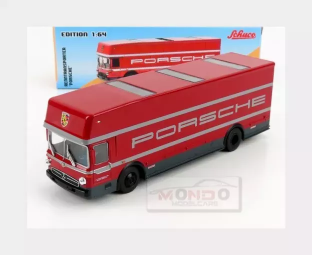 Schuco Mercedes O317 Truck Car Transporter Porsche Motorsport 1968 1:64 452026100