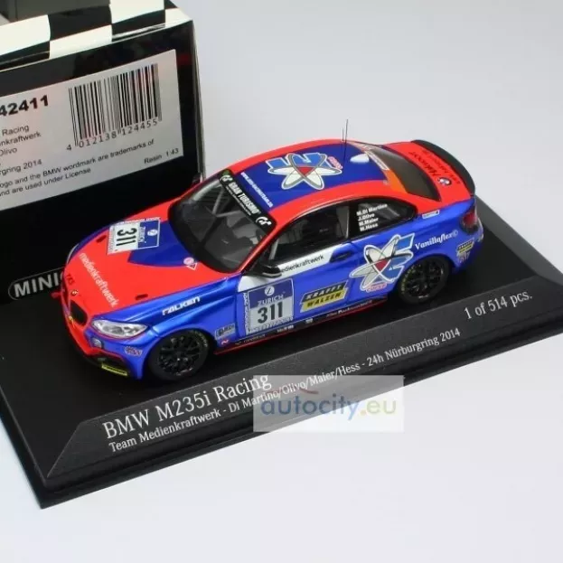 Minichamps Bmw 2-series M 235i Team Medienkraftwerk N 311 24h Nurburgring 2014 Di Martino Olivo Maier Hess 1:43 437142411
