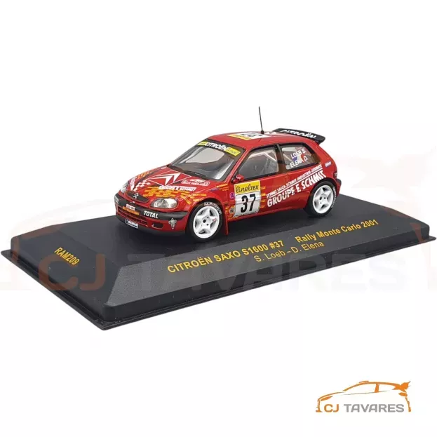 IXO Models Citroen Saxo S1600 N 37 Rally Montecarlo 2001 S.loeb D.elena 1:43 RAM209