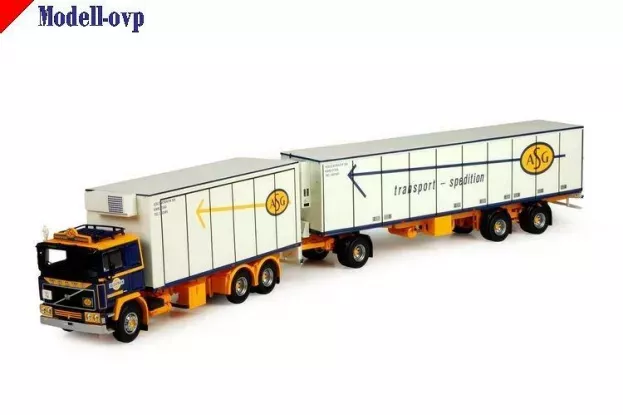 Tekno Volvo Asg Volvo F12 Motorwagen Klassieke 2-as Wide Spread Koeloplegger 1-as Dolly 1:50 73878