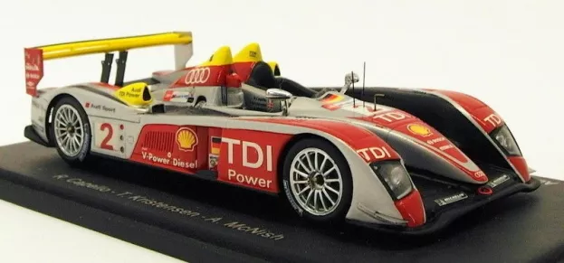 Spark Audi R10 Tdi 5.5l Turbo V12 Team Audi Sport North America N 2 Winner 24h Le Mans 2008 Rinaldo Capello Tom Kristensen Allan Mcnish 1:43 43LM08