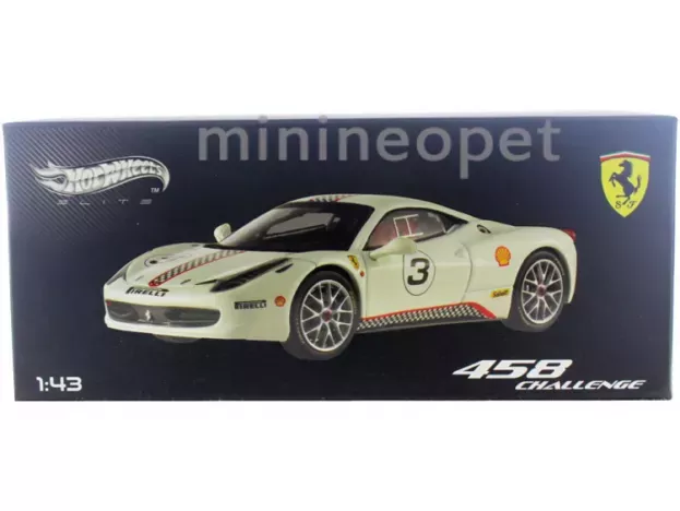 Hot Wheels Ferrari 458 Italia 8c Challenge N 3 2010 1:43 X5505