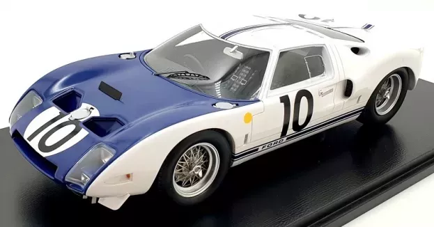 Spark Ford Gt40 Mki 4.2l V8 Team Ford Motor Company N 10 Lap Record 24h Le Mans 1964 P.hill Con Vetrina With Showcase 1:18 18S409