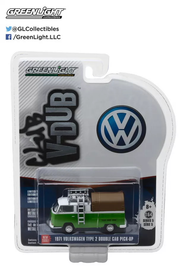 Greenlight Volkswagen T2 Double Cabine Pick-up 1971 1:64 29870C