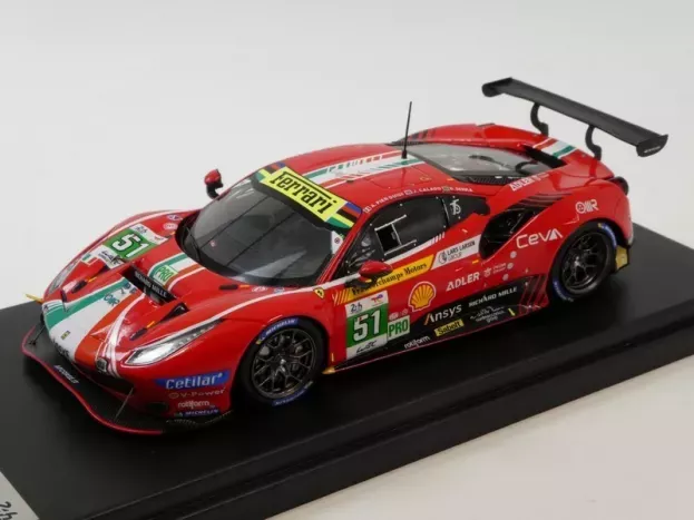 Looksmart Ferrari 488 Gte Evo 3.9l Turbo V8 Team Af Corse N 51 2nd Lmgte Pro Class 24h Le Mans 2022 A.p.guidi J.calado D.serra 1:43 LSLM139