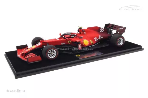 Looksmart Ferrari F1 Sf21 Team Scuderia Ferrari Mission Winnow N 55 2nd Monaco Gp 2021 Carlos Sainz Jr. Con Vetrina With Showcase 1:18 LS18F1037
