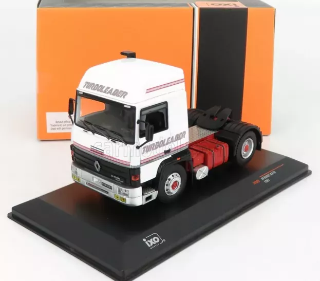 IXO Models Renault R370 V8 Turbo Intercooler Turboleader Tractor Truck 2-assi 1987 1:43 TR089