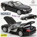 Mercedes-Benz SL 500 + Hardtop 2001-06 R230 Black 1:18 Norev 183840