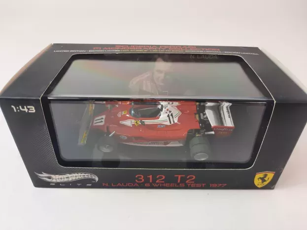 Hot Wheels Ferrari F1 312t2 6 Wheels N 11 World Champion Test 1977 Niki Lauda 1:43 V8380