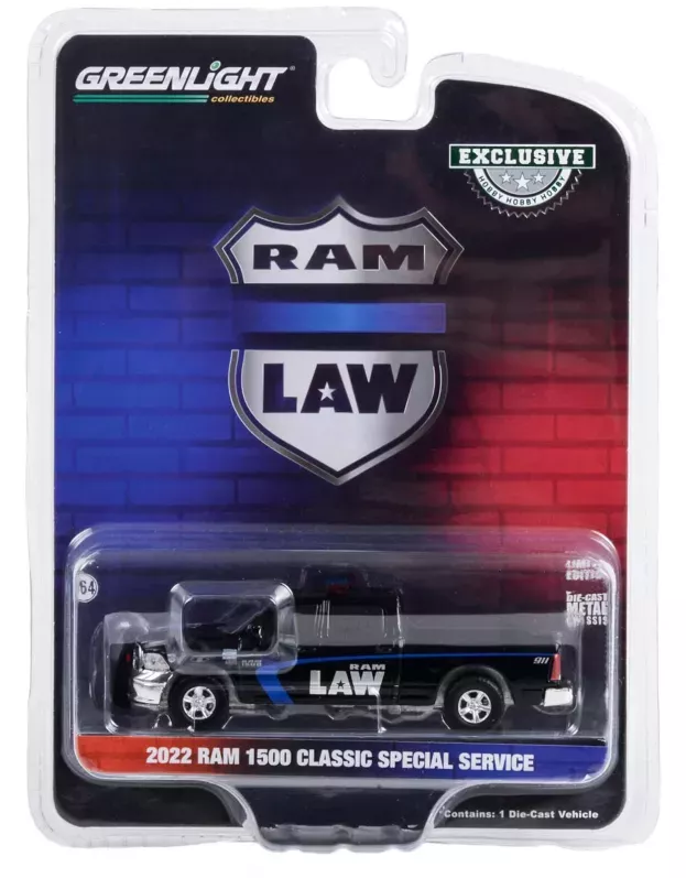 Greenlight Dodge Ram 1500 Pick-up Classic Special Service Ram Law 2022 1:64 30411