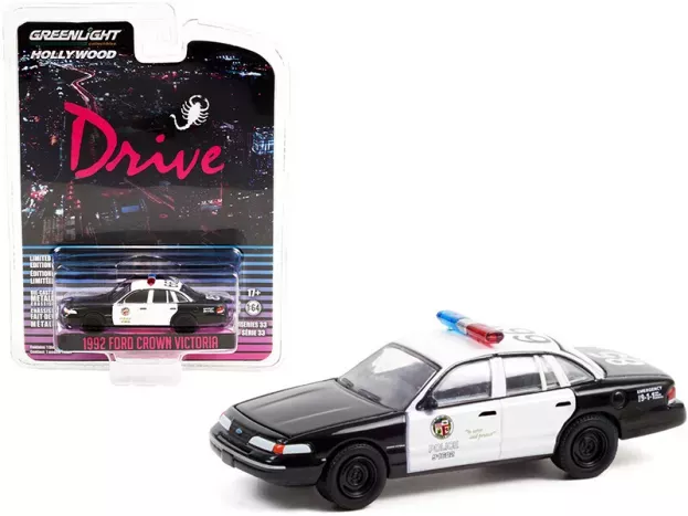 Greenlight Ford Crown Victoria Police Interceptor Los Angeles Department 1992 Drive 1:64 44930D