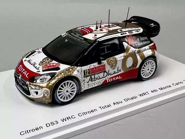 Spark Citroen Ds3 Wrc Team Total Abu Dhabi Wrt N 12 Rally Montecarlo 2015 M.ostberg J.andersson 1:43 S4508