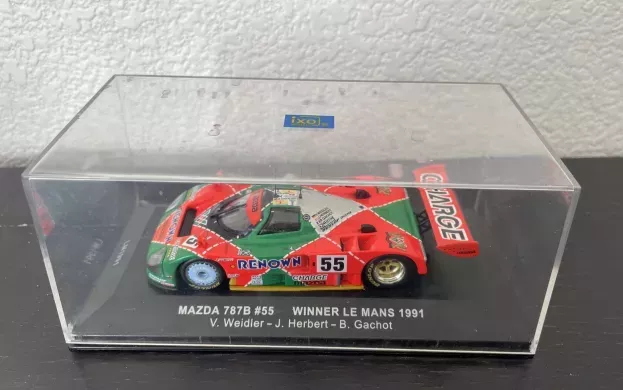 IXO Models Mazda 787b 2.6l Team Mazdaspeed Co. Ltd. N 55 Winner 24h Le Mans 1991 Bertrand Gachot Johnny Herbert Volker Weidler 1:43 LM1991