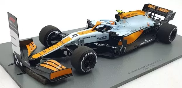 Spark Mclaren F1 Mcl35l Team Mclaren N 4 3rd Monaco Gp 2021 Lando Norris 1:18 18S597