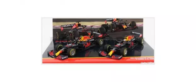 Minichamps Red Bull Set F1 2x F1 Rb16b Honda Ra620h Team Red Bull Racing N 33 Max Verstappen 2021 World Champion + N 11 2021 Sergio Perez 1:43 413211133