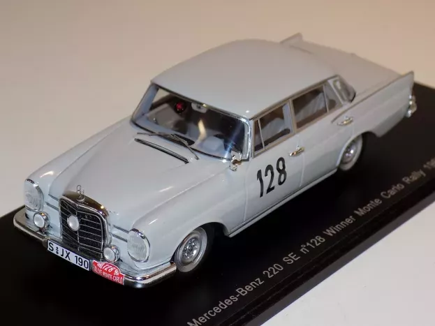 Spark Mercedes 220se N 128 Winner Rally Montecarlo 1960 W.schock 1:43 S1004