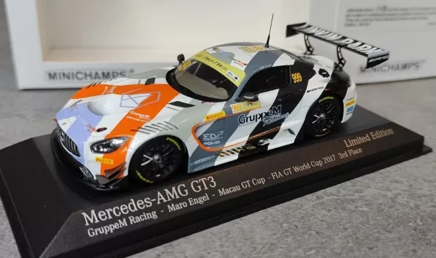 Minichamps Mercedes Gt-s Amg Gt3 Team Group M Racing N 999 Fia Gt World Cup Macau 2017 1:43 447173999