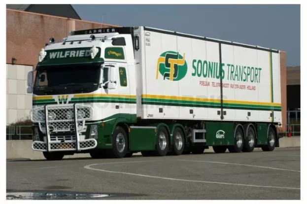 Tekno Volvo Wilfried Trans Agro Volvo Fh02 Globetrotter Xl 6x2 Sleepas 3-assige Ekeri Oplegger 1:50 82920